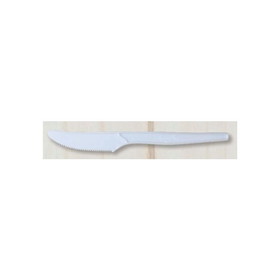 Green Wave KNIFE-WHTM Assorted Cutlery Knife Bulk Pearl White, Corn Starch, Mid-Size, (1000 per Case)