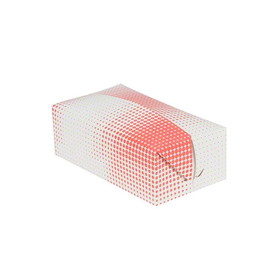 SQP 3515CF2 Chicken Take-Out Hinged Box - Fast Top Dinner, White & Red Print - 9" x 5" x 3"  -  400/CS
