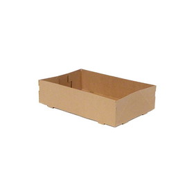 Merit UT1062A Utility Tray10" x 6-3/4" x 2-1/2", Prime Kraft Board and CRB, 1-Piece, Plain, Model A, Recycled, (250 per Case)