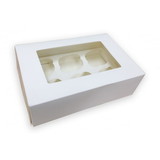 Cake Craft Group 95237 White Cupcake Boxes With Window - Choose A Size