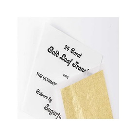 Cake Craft Group P-2308 Sugarflair Edible Gold Leaf Transfer Sheet - Single 24 Carat Sheet