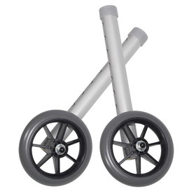 Walker Wheels 5" Fixed With Rear Glide Caps (pair)