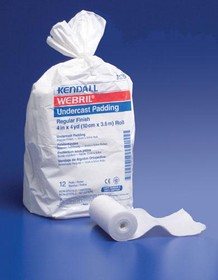 Webril 100% Cotton Undercast Padding 4" x 4 Yds Bg/12
