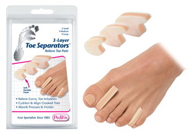 3-Layer Toe Separators (Pk/6 2-Sm, 2-Md, 2-Lg)(P280)