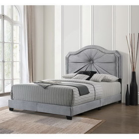 ACME Frankie Queen Bed, Gray Velvet 26410Q