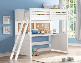ACME Lacey Loft Bed & Desk in White 37670