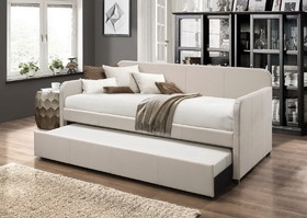 ACME Jagger Daybed & Trundle (Twin Size) in Fog Fabric 39190