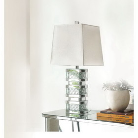 ACME Nysa Table Lamp in Mirrored & Faux Crystals 40217