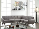 ACME Essick Sectional Sofa in Light Gray Linen 52765