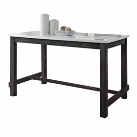 Acme 72940 Yelena Counter Height Table, Marble & Weathered Espresso