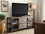 ACME Gorden TV Stand in Weathered Oak & Antique Silver 91504