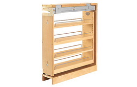 Rev-A-Shelf 438-BCSC-6C 6"W Natural Wood Blumotion Upper Slide Base Organizer