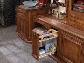Rev-A-Shelf 445-VCG20SC-8 20-1/4"H Natural Wood Soft-close Grooming Cabinet Organizer