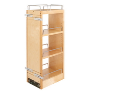 Rev-A-Shelf 448-BBSCWC-8C 10-3/4"D x 8"W x 26-3/16"H Maple Wood Soft Close Cabinet Organizer