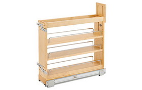 Rev-A-Shelf 448-BDDSC-5C 5"W Natural Wood Blumotion Base Organizer