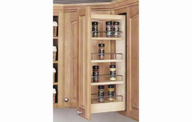Rev-A-Shelf 448-HP-523C 5"W Natural Wood Hood Pullout with Shelves