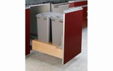 Rev-A-Shelf 4WCBM-18DM-2-16 Natural Soft-close Revamotion 35QT Double Waste Container Pullout