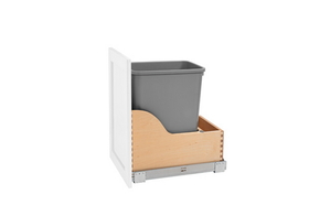 Rev-A-Shelf 4WCSC-1535DM19-1 Natural Soft-close Blumotion 35Qt Single Waste Container Pullout