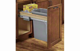Rev-A-Shelf 4WCTM-1550BBSCDM-1 Natural Soft-close 50QT Single Waste Container Pullout