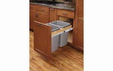 Rev-A-Shelf 4WCTM-2150BBSCDM-2 Natural Soft-close 50QT Double Waste Container Pullout