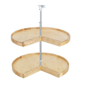 Rev-A-Shelf 4WLS942-24-52 24" Natural Wood 2 Shelf Pie-Cut Independent Lazy Susan