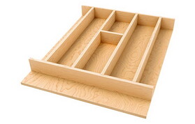 Rev-A-Shelf 4WUT-21SH 16-7/32"W Right Fit Wood Utility Tray Insert