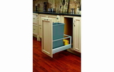 Rev-A-Shelf 5149-1550DM-117 Silver Soft-close Revamotion 50QT Single Waste Container Pullout
