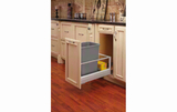 Rev-A-Shelf 5149-15DM18-117 Silver Soft-close Revamotion 35QT Single Waste Container Pullout