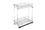 Rev-A-Shelf 5322-BCSC-11-GR 11-3/4"W Chrome/Gray 2 Shelf Soft-close Wire Base Cabinet Organizer, Price/ea