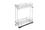 Rev-A-Shelf 5322-BCSC-8-GR 8"W Chrome/Gray 2 Shelf Soft-close Wire Base Cabinet Organizer, Price/ea