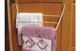 Rev-A-Shelf 563-32 12-3/4" Width 3 Bar White Towel Rack