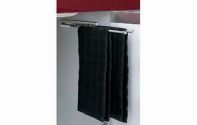 Rev-A-Shelf 563-51-C 12-7/8" Depth 2 Prong Chrome Towel Bar Pullout