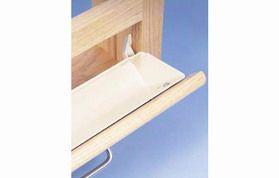 Rev-A-Shelf 6561-11-11-4 11" White Plastic Tip-Out Tray with Stop