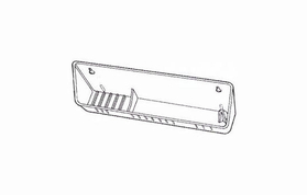 Rev-A-Shelf 6591-14-11-4 14-1/4" White Plastic Tip-out Tray without Stop - Includes Ring Post and Soap Dish