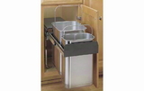 Rev-A-Shelf 8-785-30-2SS Stainless Steel 10+20 Liter Double Waste Container Pullout