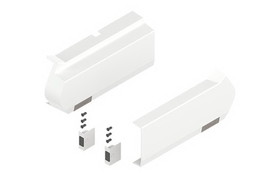 Blum B21F8020-SW Silk White Aventos HF Series Cover Set for Servodrive Applications with Switches