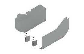 Blum B21L8020-HG Light Gray Aventos HL Series Cover Set for Servodrive Applications with Switches