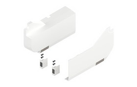 Blum B21L8020-SW Silk White Aventos HL Series Cover Set for Servodrive Applications with Switches