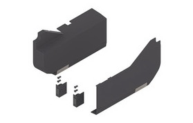 Blum B21L8020-TG Dark Gray Aventos HL Series Cover Set for Servodrive Applications with Switches