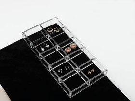 Rev-A-Shelf CVJD-1814UM-1 18"W Black Velvet Lined Soft Close Undermount Closet Jewelry Drawer