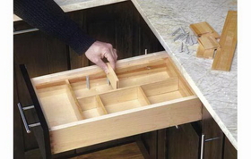 Rev-A-Shelf LD-4CT15-1 9-7/8"W Natural Wood Drawer Insert Kit