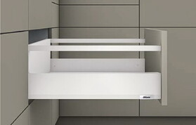 Blum MB-E-GL-500WH-HD 20" E Height Merivobox Series White Kit With Gallery Rails - 170 Lb Weight Rating