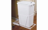 Rev-A-Shelf RV-12PB-50 S White 50QT Single Waste Container Pullout