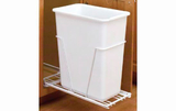 Rev-A-Shelf RV-9PB-32 White 30QT 3/4 Extension Single Waste Container Pullout