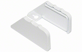 Rev-A-Shelf ST-97-11-4 SS White Plastic End Caps for Slim Tip-Out Trays