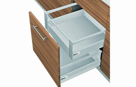 Blum TB-D-500G-INT *KIT* 20" D Height Tandembox Series Gray Interior Kit With 1 Gallery Rod - 75 lbs Weight Rating