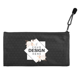 Aspire Custom Zipper Bag, 9" x 4-1/2" Waterproof Pencil Pouch, Customizable Pencil Bag
