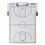 GOGO Basketball Dry Erase Coach Board 2-Sided Clipboard with Red and Black Marker Pens