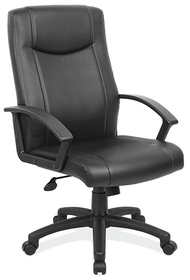 Office Source 1201BLK Blk Leather Soft Vinyl Exec Hb Chair