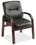 Office Source 1240MBLK Guest Chair w/Mahogany Frame